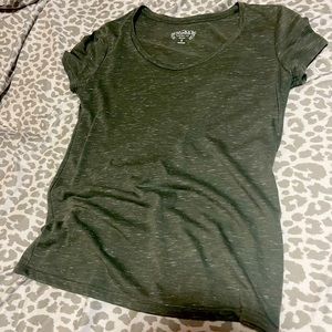 Olive green, heathered top, size M